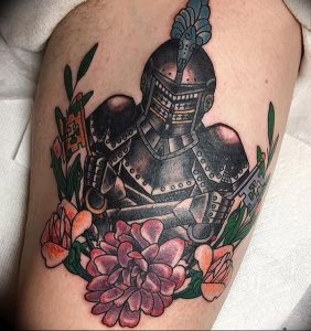 фото тату рыцарь от 27.09.2017 №097 - tattoo knight - tatufoto.com