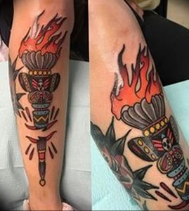 фото тату факел от 08.09.2017 №059 - tattoo torch - tattoo-photo.ru