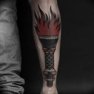 фото тату факел от 08.09.2017 №073 - tattoo torch - tattoo-photo.ru