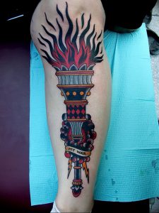 фото тату факел от 08.09.2017 №100 - tattoo torch - tattoo-photo.ru