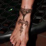 фото Мехенди на ноге от 24.10.2017 №005 - Mehendi on foot - tattoo-photo.ru