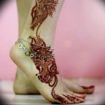 фото Мехенди на ноге от 24.10.2017 №006 - Mehendi on foot - tattoo-photo.ru