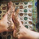 фото Мехенди на ноге от 24.10.2017 №011 - Mehendi on foot - tattoo-photo.ru
