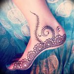 фото Мехенди на ноге от 24.10.2017 №016 - Mehendi on foot - tattoo-photo.ru