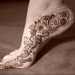 фото Мехенди на ноге от 24.10.2017 №017 - Mehendi on foot - tattoo-photo.ru