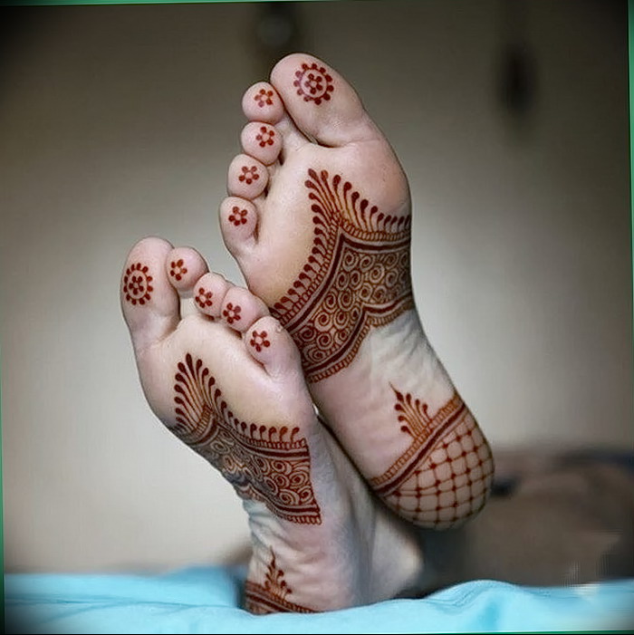 фото Мехенди на ноге от 24.10.2017 № 035 - Mehendi on foot - tattoo-photo.r...