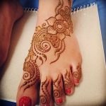 фото Мехенди на ноге от 24.10.2017 №038 - Mehendi on foot - tattoo-photo.ru