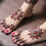 фото Мехенди на ноге от 24.10.2017 №039 - Mehendi on foot - tattoo-photo.ru