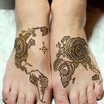 фото Мехенди на ноге от 24.10.2017 №050 - Mehendi on foot - tattoo-photo.ru