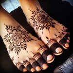 фото Мехенди на ноге от 24.10.2017 №059 - Mehendi on foot - tattoo-photo.ru