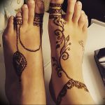 фото Мехенди на ноге от 24.10.2017 №065 - Mehendi on foot - tattoo-photo.ru
