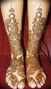 фото Мехенди на ноге от 24.10.2017 №068 - Mehendi on foot - tattoo-photo.ru