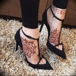 фото Мехенди на ноге от 24.10.2017 №085 - Mehendi on foot - tattoo-photo.ru