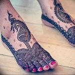 фото Мехенди на ноге от 24.10.2017 №100 - Mehendi on foot - tattoo-photo.ru