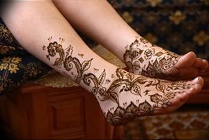 фото Мехенди на ноге от 24.10.2017 №121 - Mehendi on foot - tattoo-photo.ru
