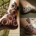 фото Мехенди на ноге от 24.10.2017 №150 - Mehendi on foot - tattoo-photo.ru