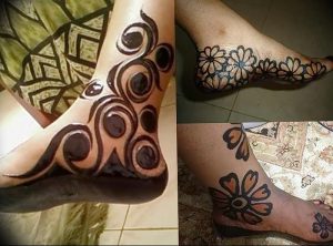 фото Мехенди на ноге от 24.10.2017 №150 - Mehendi on foot - tattoo-photo.ru