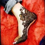 фото Мехенди на ноге от 24.10.2017 №034 - Mehendi on foot - tattoo-photo.ru