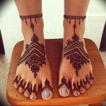 фото Мехенди на ноге от 24.10.2017 №036 - Mehendi on foot - tattoo-photo.ru