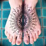 фото Мехенди на ноге от 24.10.2017 №040 - Mehendi on foot - tattoo-photo.ru
