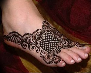 фото Мехенди на ноге от 24.10.2017 №044 - Mehendi on foot - tattoo-photo.ru
