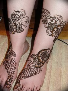 фото Мехенди на ноге от 24.10.2017 №054 - Mehendi on foot - tattoo-photo.ru
