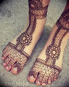 фото Мехенди на ноге от 24.10.2017 №056 - Mehendi on foot - tattoo-photo.ru