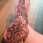 фото Мехенди на ноге от 24.10.2017 №069 - Mehendi on foot - tattoo-photo.ru
