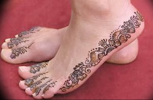 фото Мехенди на ноге от 24.10.2017 №076 - Mehendi on foot - tattoo-photo.ru