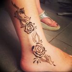 фото Мехенди на ноге от 24.10.2017 №096 - Mehendi on foot - tattoo-photo.ru