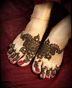 фото Мехенди на ноге от 24.10.2017 №101 - Mehendi on foot - tattoo-photo.ru