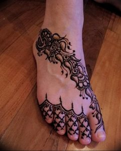 фото Мехенди на ноге от 24.10.2017 №111 - Mehendi on foot - tattoo-photo.ru