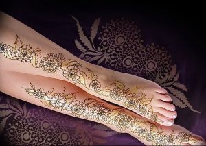 фото Мехенди на ноге от 24.10.2017 №119 - Mehendi on foot - tattoo-photo.ru