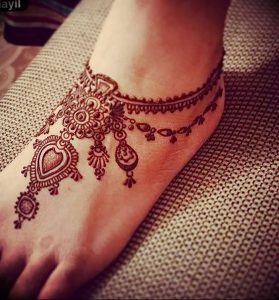 фото Мехенди на ноге от 24.10.2017 №139 - Mehendi on foot - tattoo-photo.ru