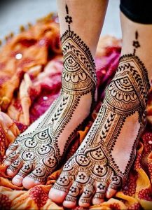 фото Мехенди на ноге от 24.10.2017 №153 - Mehendi on foot - tattoo-photo.ru