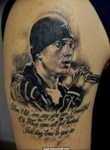 фото Тату Эминема от 13.10.2017 №020 - Eminem Tattoo - tatufoto.com