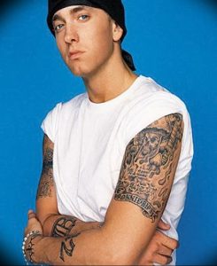 фото Тату Эминема от 13.10.2017 №047 - Eminem Tattoo - tatufoto.com