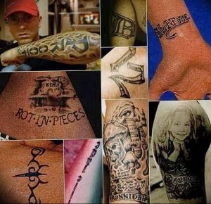 фото Тату Эминема от 13.10.2017 №070 - Eminem Tattoo - tatufoto.com