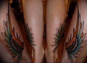фото тату Крылья Гермеса от 21.10.2017 №036 - tattoo Wings of Hermes - tattoo-photo.ru