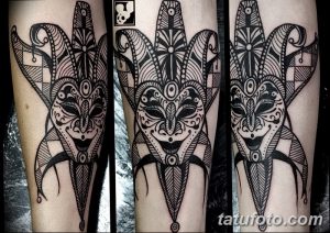 фото тату арлекин от 28.10.2017 №033 - tattoo harlequin - tatufoto.com