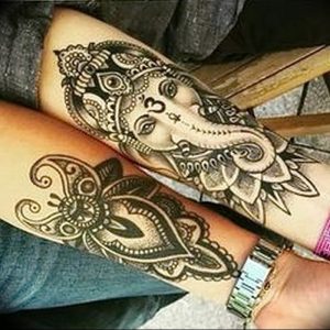 фото тату в индийском стиле от 18.10.2017 №007 - tattoo in Indian style - tattoo-photo.ru