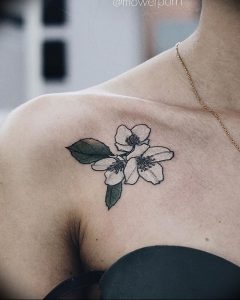 фото тату жасмин от 18.10.2017 №013 - tattoo jasmine - tattoo-photo.ru