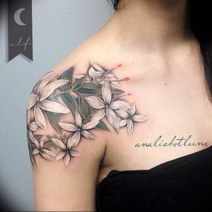 фото тату жасмин от 18.10.2017 №019 - tattoo jasmine - tattoo-photo.ru
