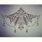 фото Мехенди под грудиной от 05.12.2017 №046 - Mehendi under sternum - tattoo-photo.ru