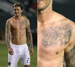 фото Тату Дэвида Бекхэма от 26.11.2017 №066 - Tattoo of David Beckham - tattoo-photo.ru