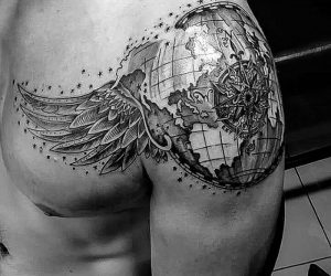 фото тату Крылья от 04.12.2017 №060 - Tattoo Wings - tattoo-photo.ru