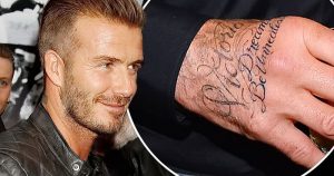 фото Тату Дэвида Бекхэма от 26.11.2017 №040 - Tattoo of David Beckham - tattoo-photo.ru