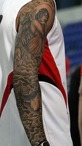 фото Тату Дэвида Бекхэма от 26.11.2017 №055 - Tattoo of David Beckham - tattoo-photo.ru