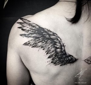 фото тату Крылья от 04.12.2017 №002 - Tattoo Wings - tattoo-photo.ru