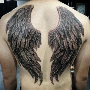фото тату Крылья от 04.12.2017 №008 - Tattoo Wings - tattoo-photo.ru